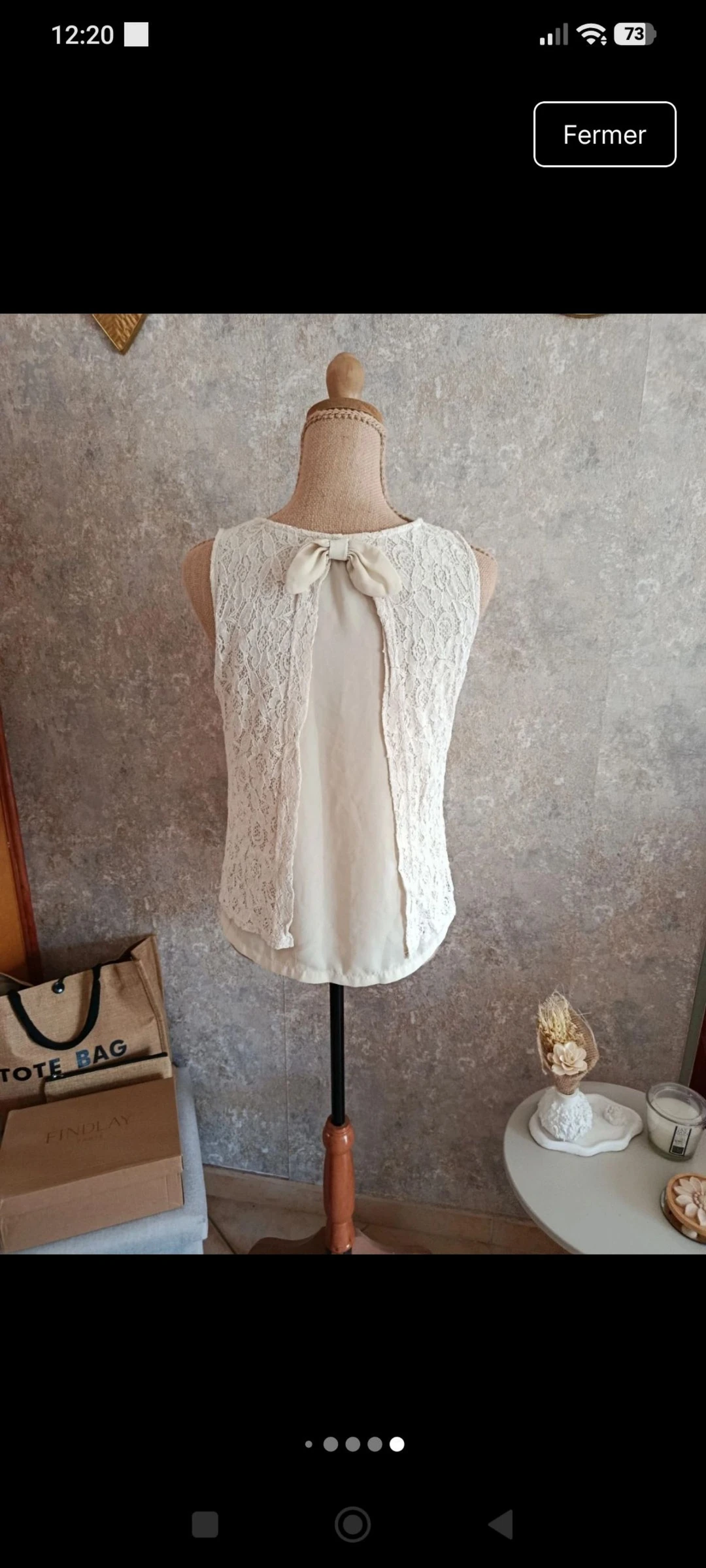 Blouse sans manche avec dentelle  – photo 7